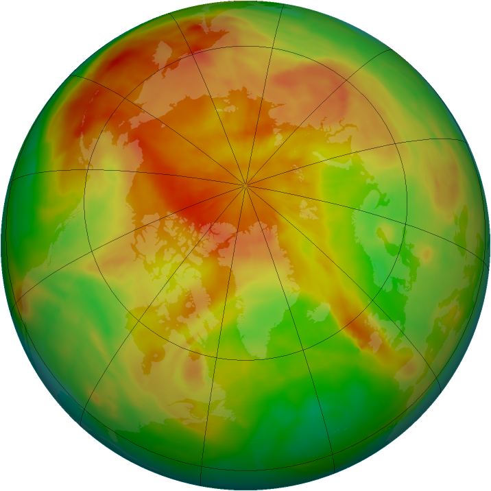 Arctic ozone map for 10 April 2009